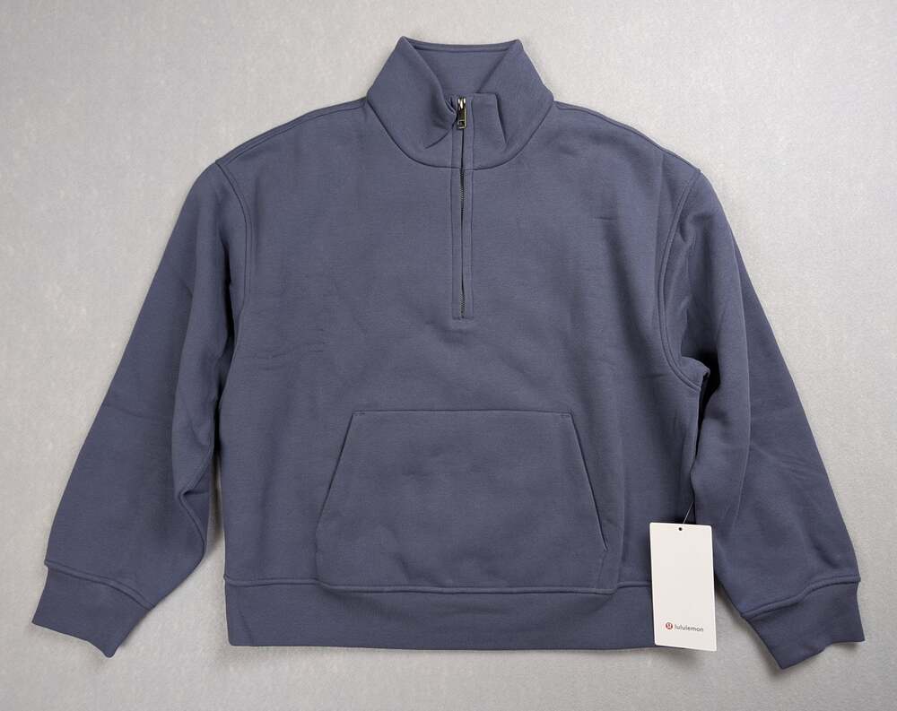 NWT lululemon Steady State SuperLoft Funnel-Neck Half Zip Dusty Diamond Size M